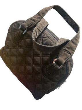 Vera Bradley LITTLE BOWLER BAG in EXPRESSO BROWN COLORWAY GUC